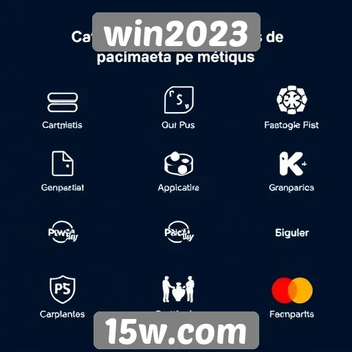 Métodos de pagamento disponíveis no win2023